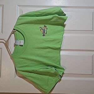 Vintage Y2K Peace Frogs Cutoff T-shirt Size L